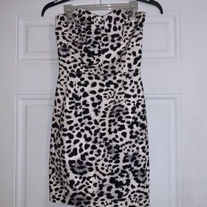 H&M black and white leopard dress Size 2